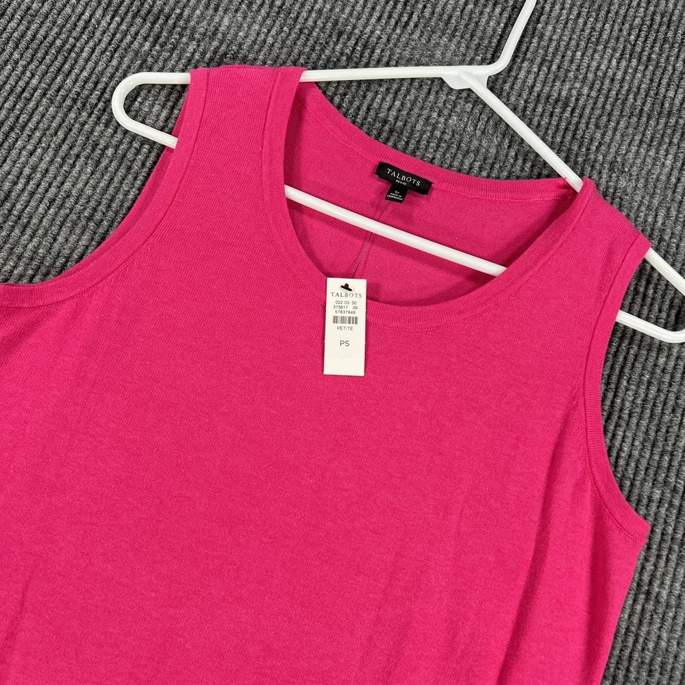 Talbots Sweater Womens Petite Small Sleeveless Pullover Knit Stretch Comfort - Picture 3 of 11